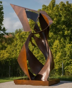 Une photographie d'une sculpture contemporaine abs (4)