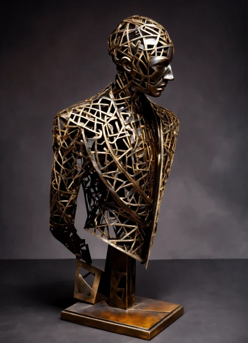 metal abstract sculpture