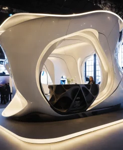 trade show design made by Zaha Hadid